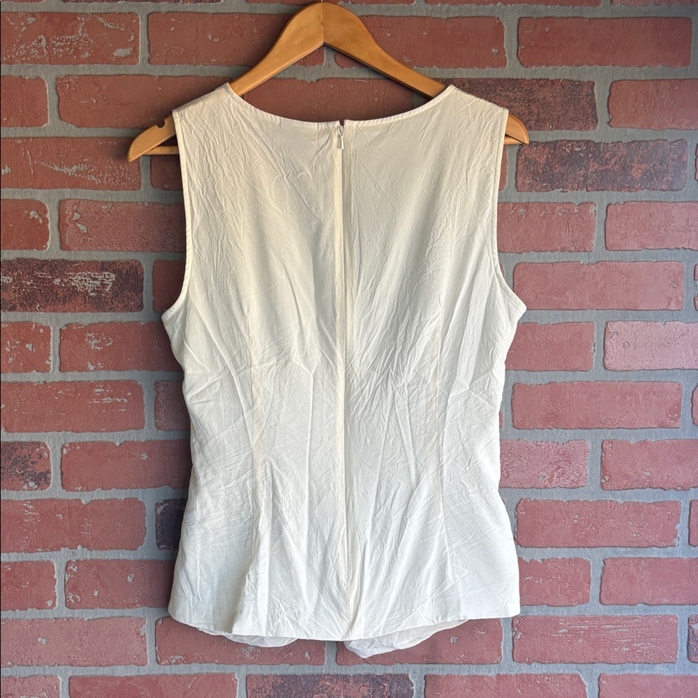 DKNY Silk Draped Faux Wrap Sleeveless Top EUC 12 - Picture 4 of 4